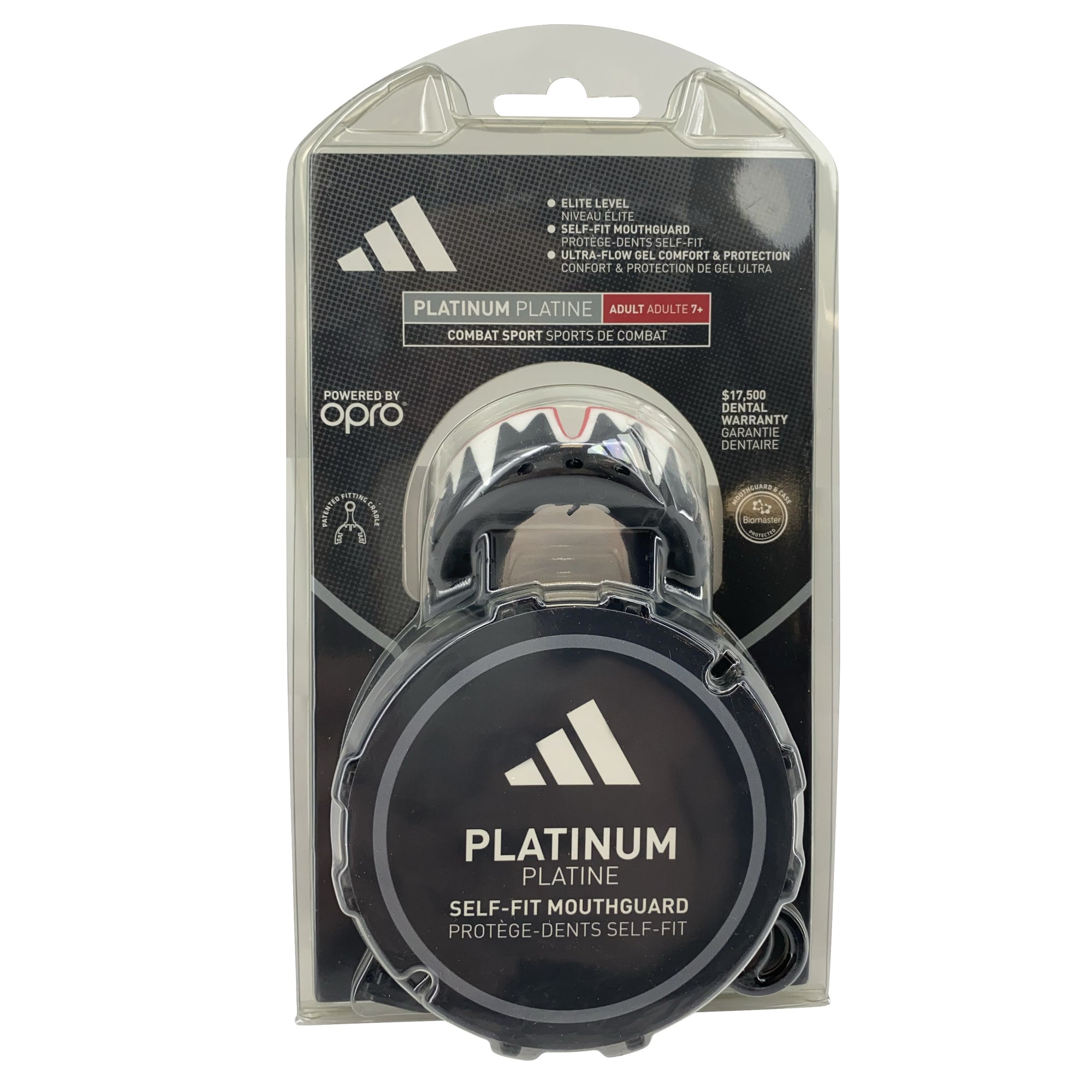adidas OPRO Mouthguard Platinum (ADULT, ages 10+)