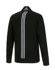 A black jacket with white stripes, XXL size.