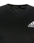 Black adidas tank top with white logo for boxing.