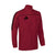 Red jacket with black stripes and Adidas logo on a white background