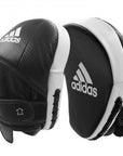 Pair of black and white boxing mitts, Adidas adiStar Pro Speed.