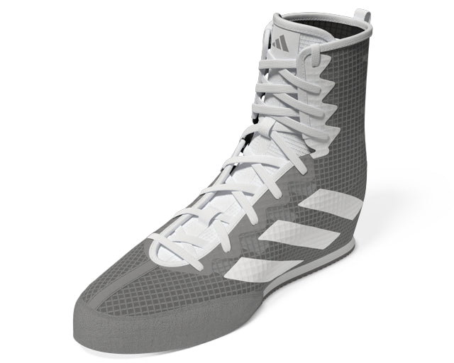 Grey and white boxing shoe for men and women, M11/W12 size.