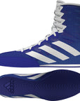 Blue and white high-top BOX HOG 4 boxing shoe.