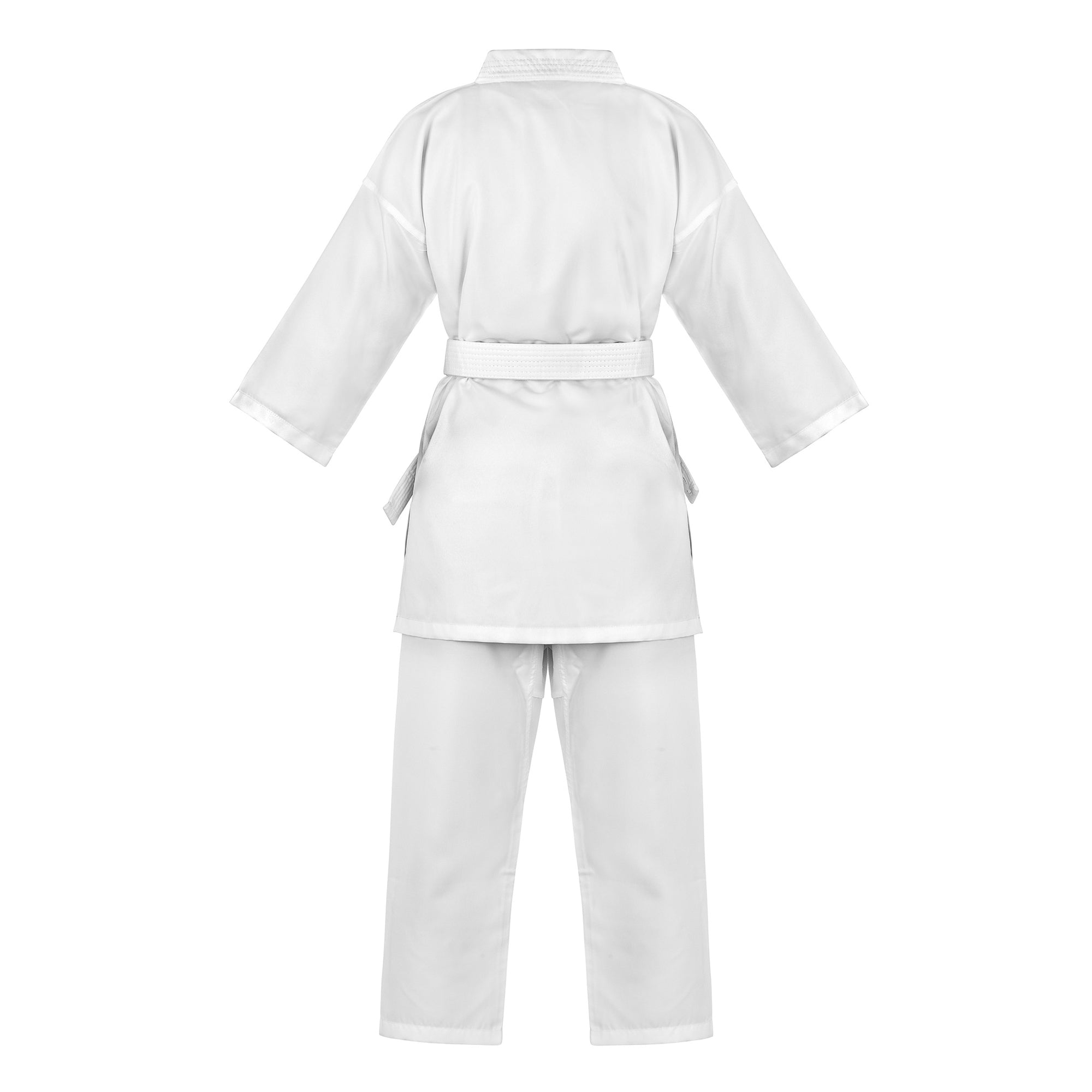 White martial arts uniform on a white background