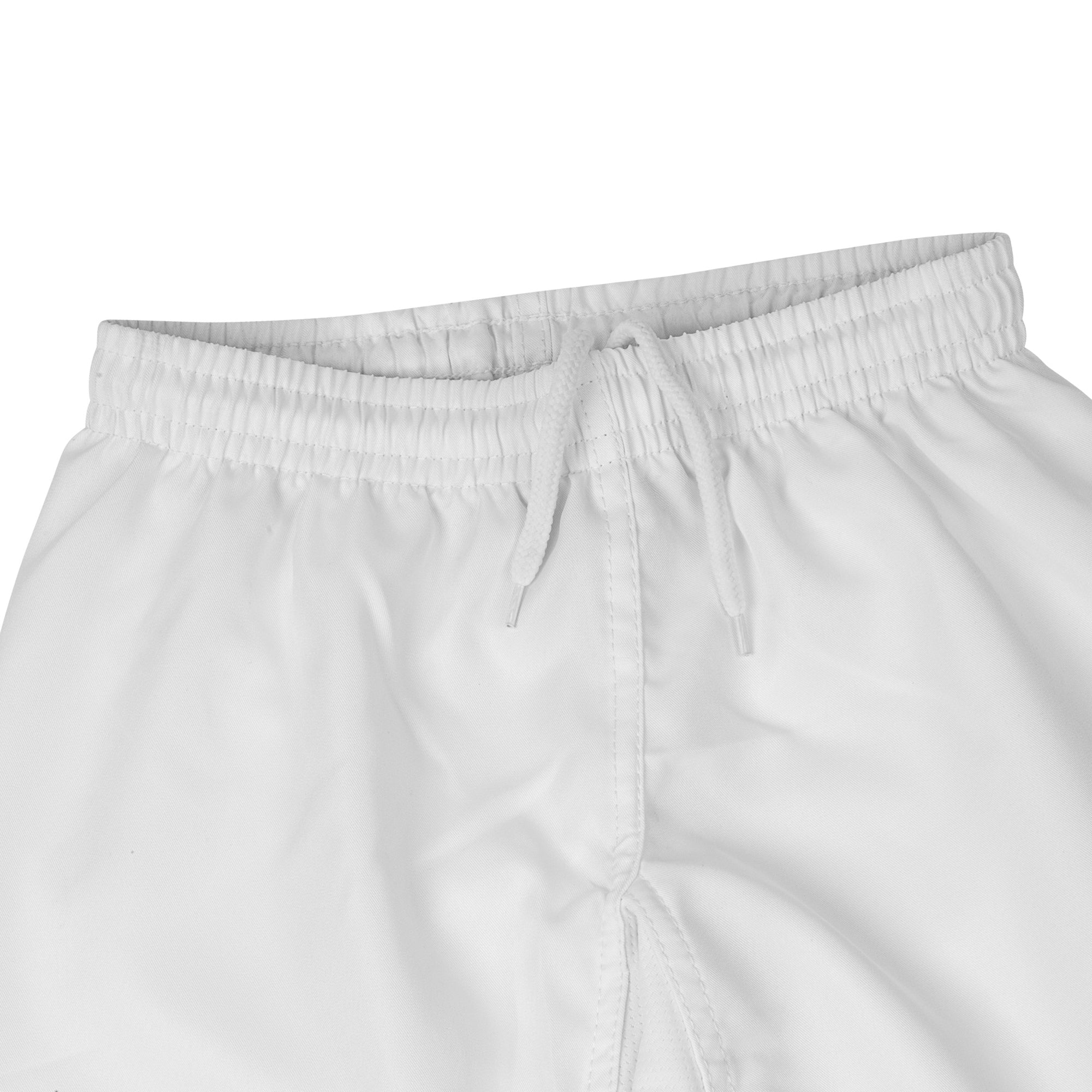 White pants with a drawstring on a white background