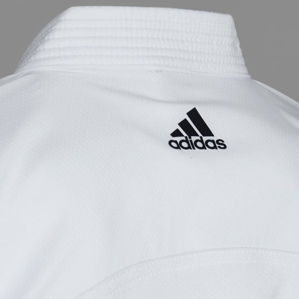 Close-up of a white shirt for karate uniform.