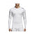 Man in white adidas rashguard, XS size, for boxing.