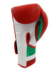 A red and white adidas boxing glove.