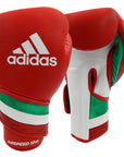 A pair of adidas boxing gloves for men and women.