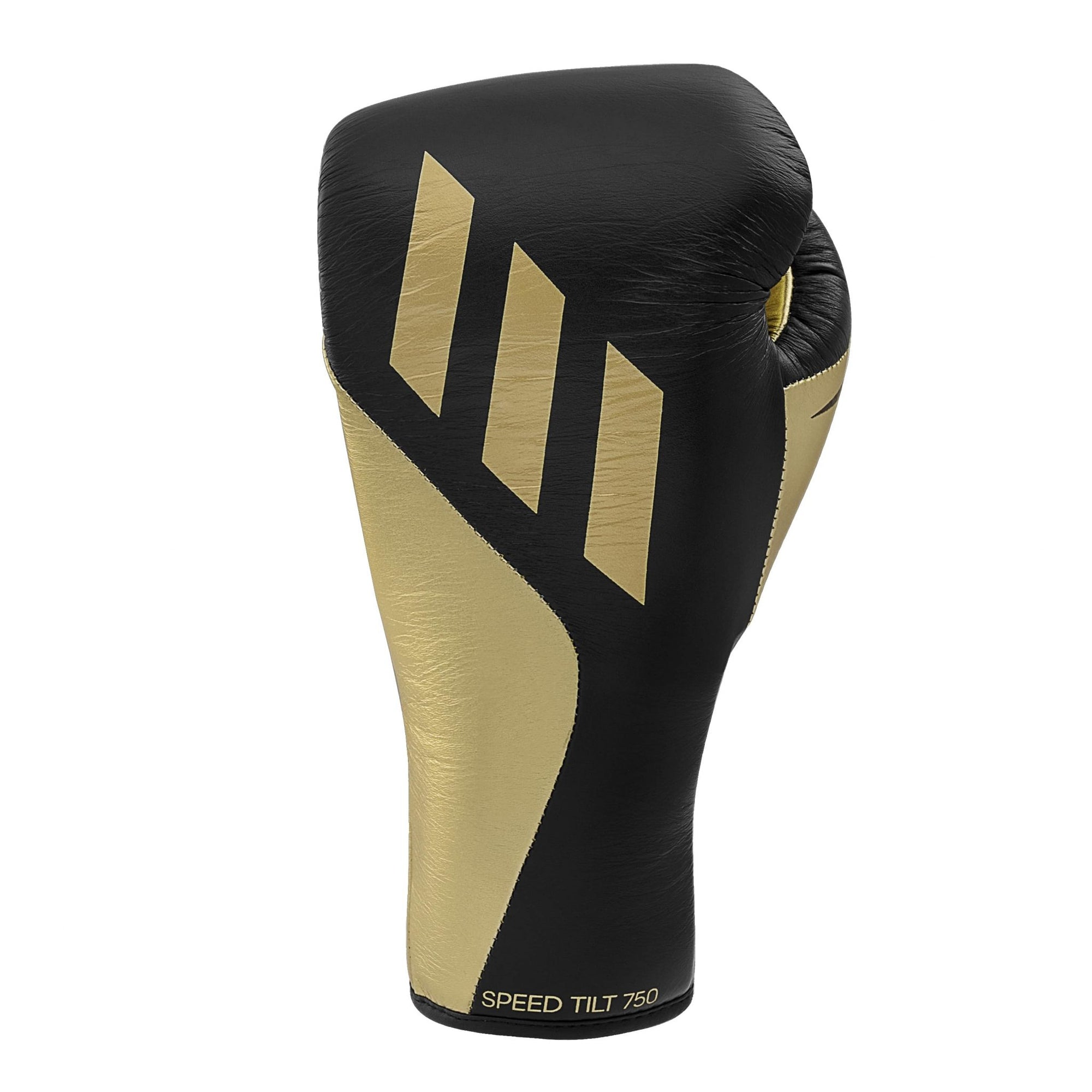 Black and gold boxing glove from Speed Tilt 750 Pro Fight Glove series.