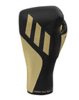 Black and gold boxing glove from Speed Tilt 750 Pro Fight Glove series.