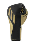 Blue and metallic gold adidas boxing glove, 10 oz.