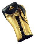 Gold boxing glove with black laces, Speed Tilt 750 Pro Fight Glove - Horse Hair.