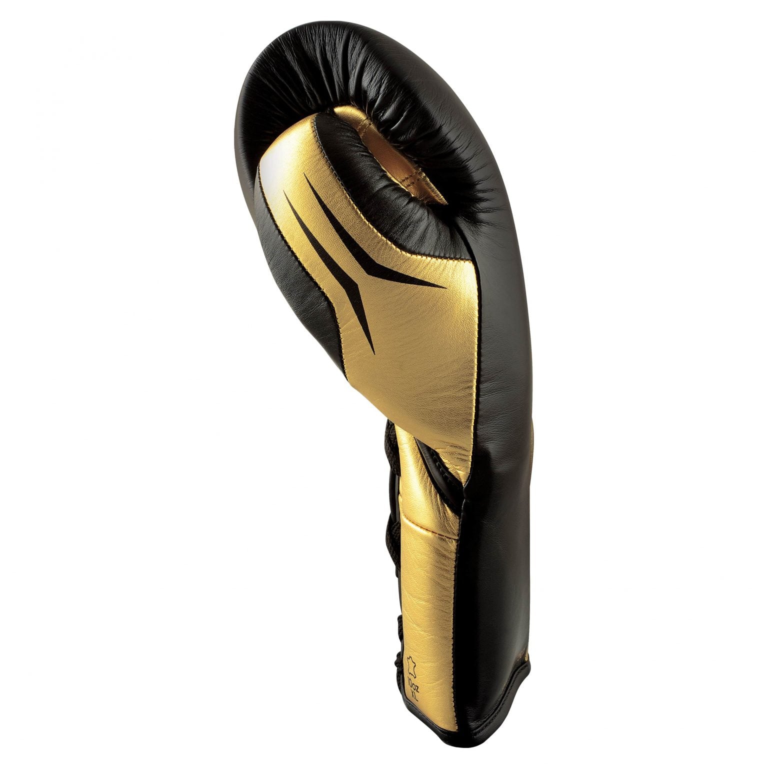 Black and gold boxing glove from adidas Speed Tilt 750 Fight Gloves.