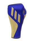 Blue and gold boxing glove from adidas Speed Tilt 750 Fight Gloves.