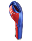 Blue and red Adidas Speed Tilt 750 fight glove for boxing.