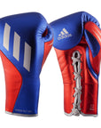 Pair of white and gold boxing gloves, adidas Speed Tilt 750.