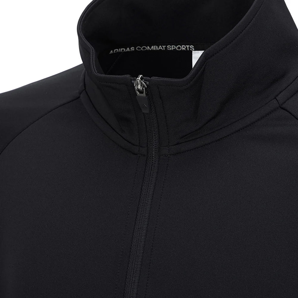 Close up of black jacket, Adidas Combat Sports.