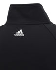 Black Adidas jacket with white logo on chest.