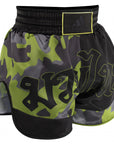 Gray adidas Thai Boxing Shorts with logo, size M.