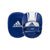 Blue and white Adidas boxing mitt with standard size.