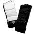 Black WTF foot protectors on a black background.