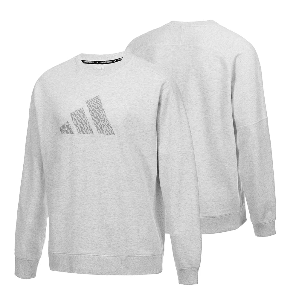 White sweatshirt with a logo, Adidas Combat Sports Community Crewneck.