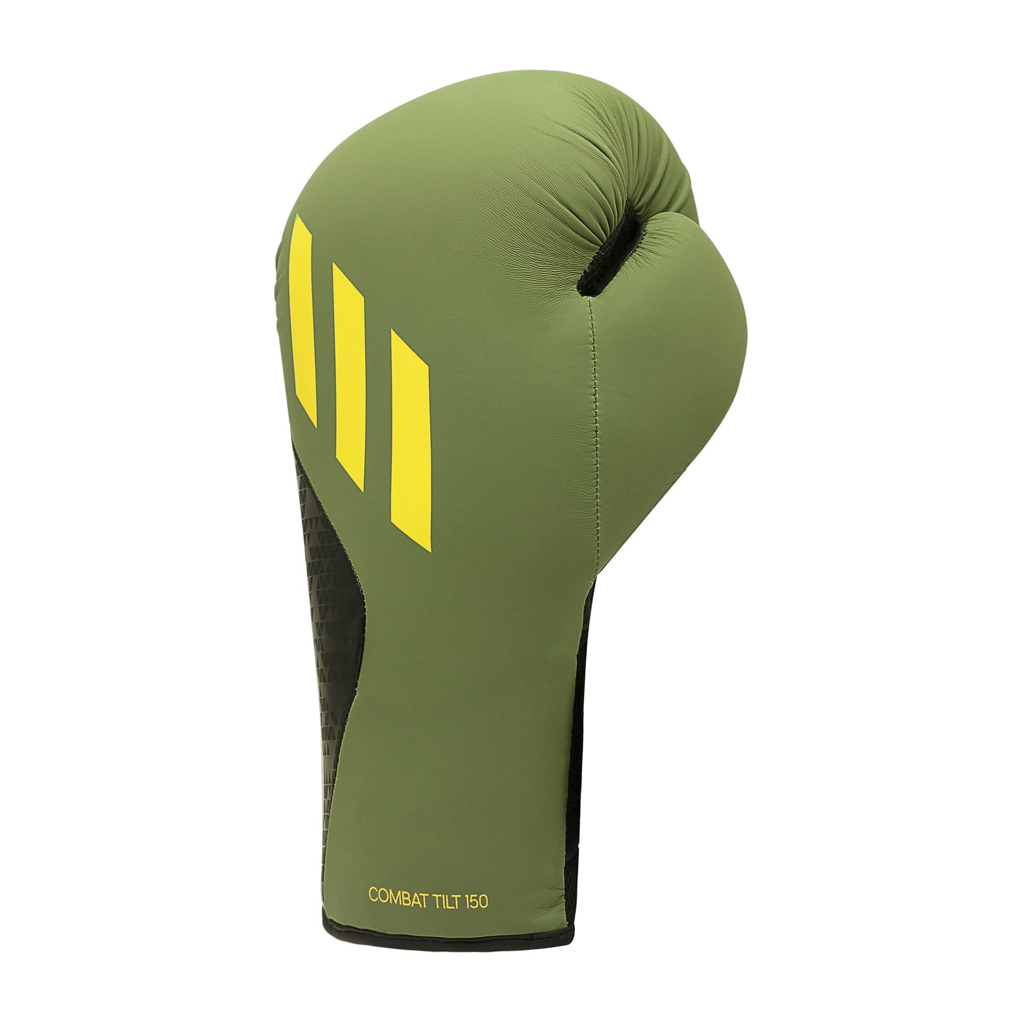 Green boxing glove with yellow stripes by Adidas x Anderson Silva.