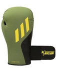 Green and black boxing glove by Adidas x Anderson Silva.