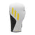 White boxing glove with yellow stripes, side view from Adidas x Anderson Silva.