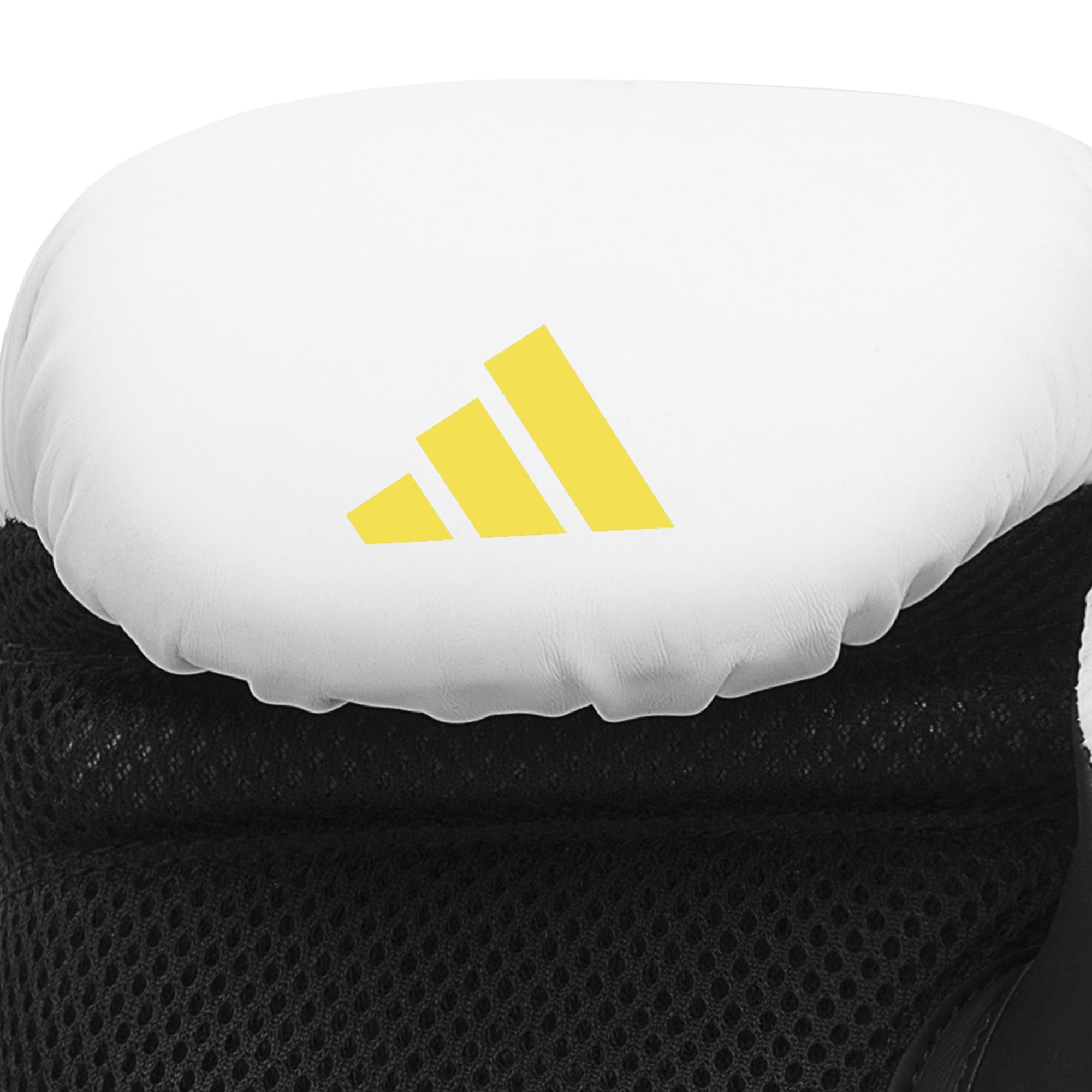 White boxing glove with yellow logo from Adidas x Anderson Silva collection.