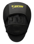 Black glove with yellow Adidas logo text.