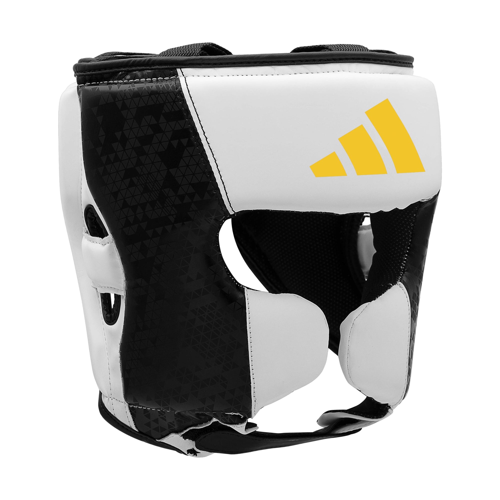 Black and white boxing helmet, Adidas x Anderson Silva.