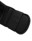 Black glove with black strap close-up image for boxing gear.