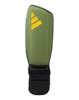 Green and black weight bag with yellow accents.