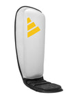 White and black kickboxing pad for Adidas and Anderson Silva.