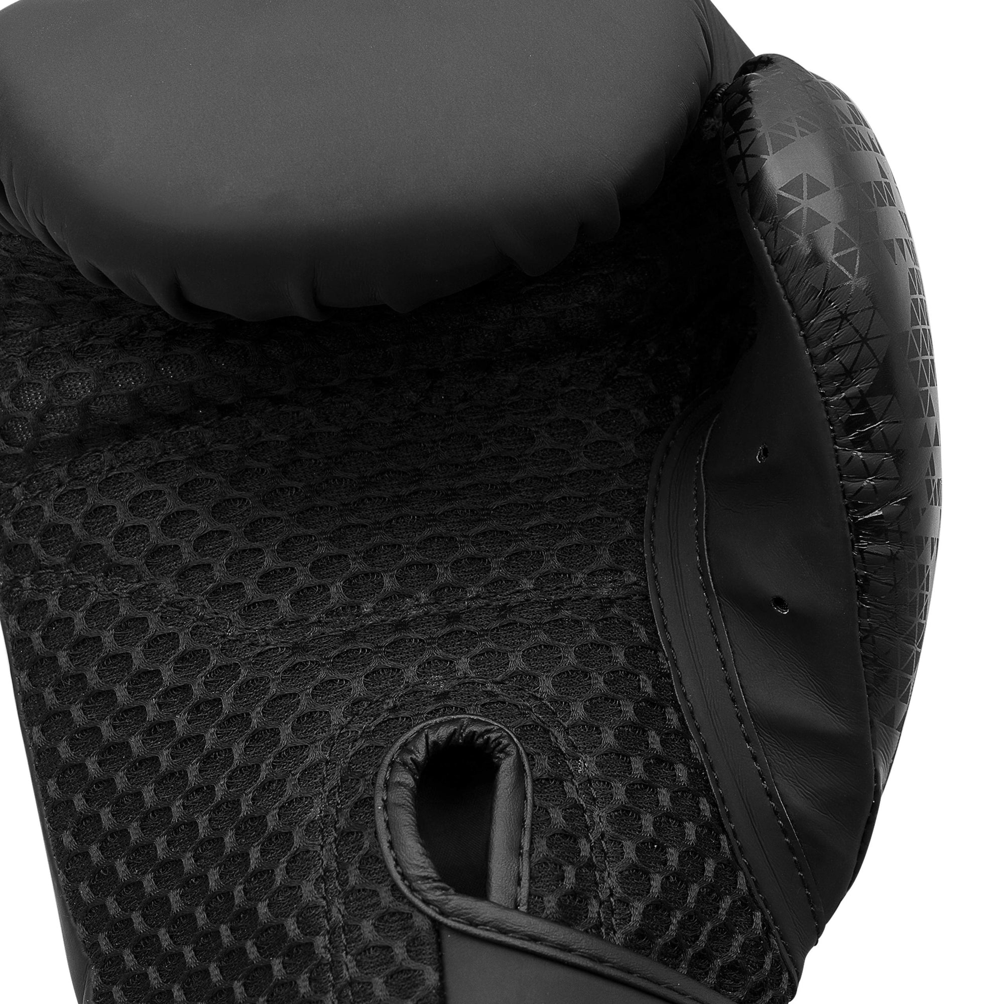 Black glove with black handle for Adidas x Anderson Silva boxing gloves.