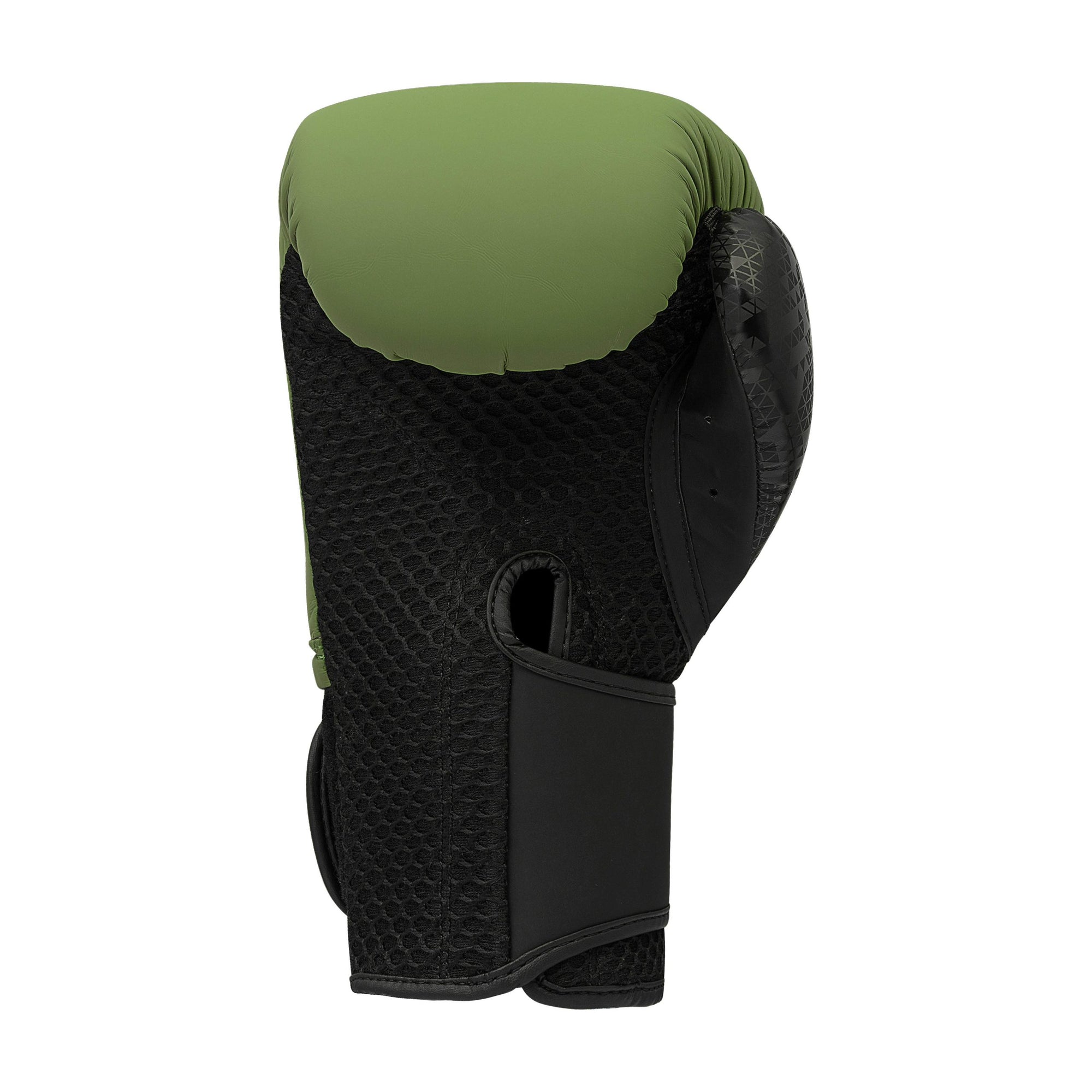 Black and green boxing glove, Adidas x Anderson Silva, 12 oz size.