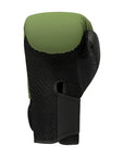 Black and green boxing glove, Adidas x Anderson Silva, 12 oz size.