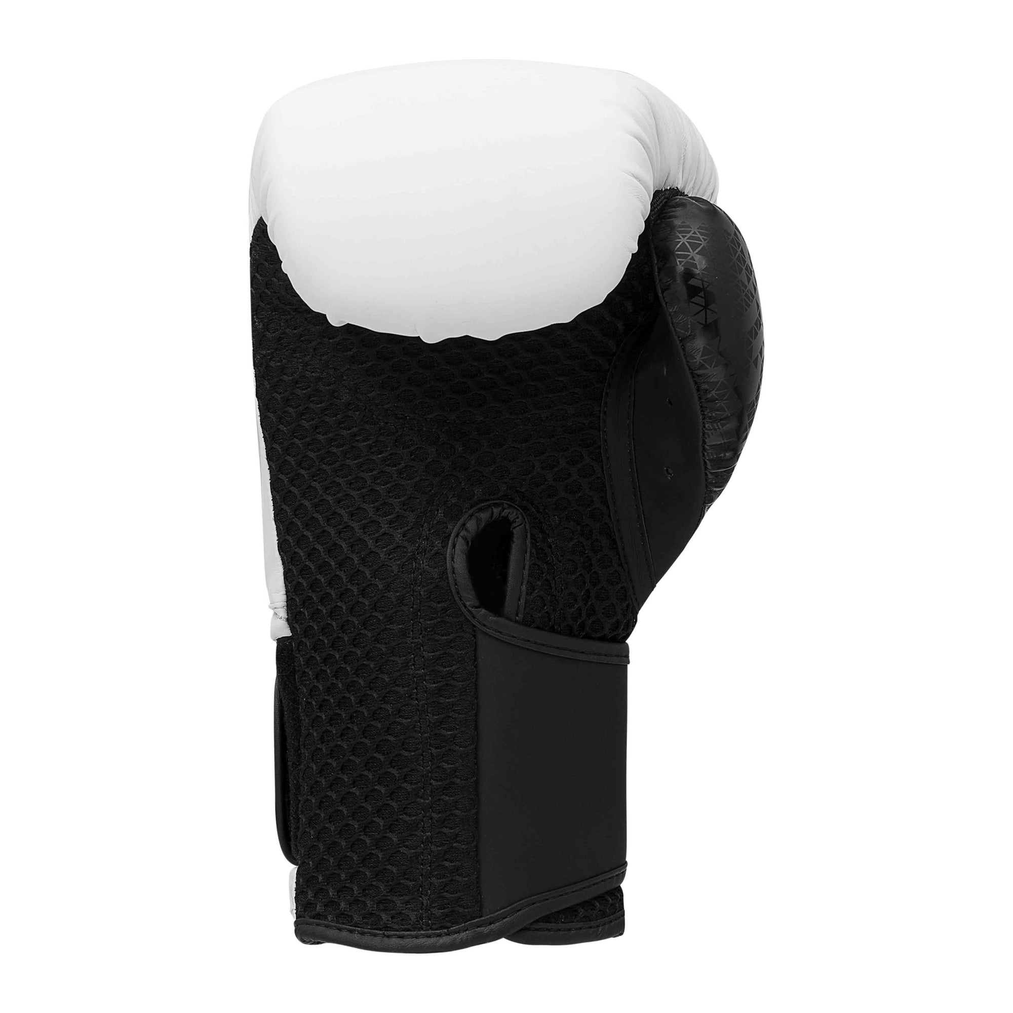 Black and white Adidas x Anderson Silva boxing glove.