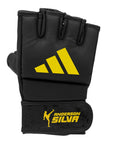 Black and yellow Adidas boxing glove.