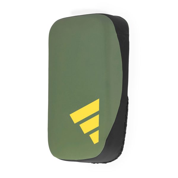 Green and black bag with yellow logo designed for MMA training.