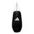 Black punching bag with chain for boxing training.