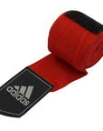 Red and black boxing bandage wrap, 3.5m length.