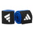 Blue and black hand wraps for boxing, IBA approved.