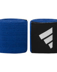 Blue and black hand wraps in 3.5m length for boxing.