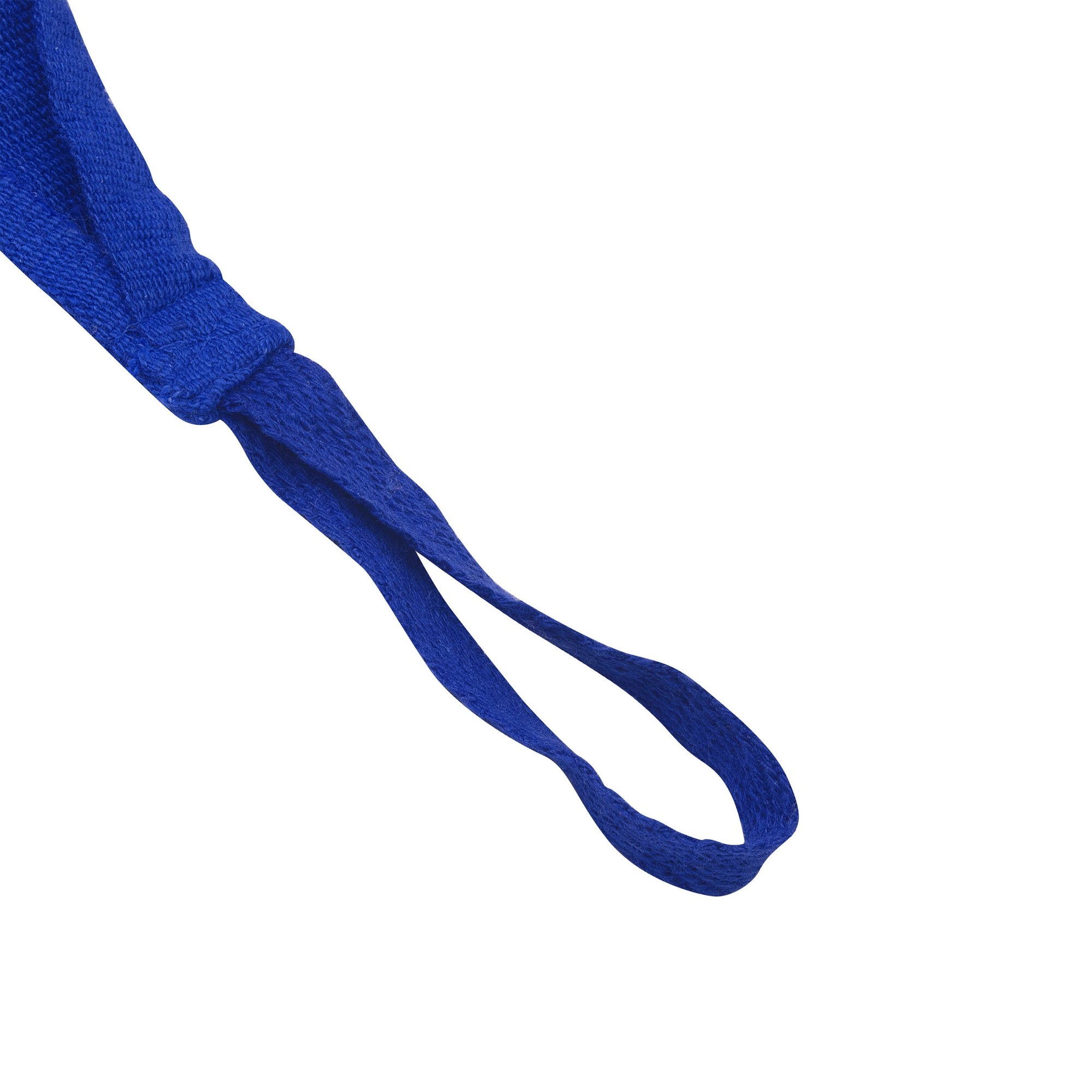 Blue strap with loop for secure boxing hand wrap fit.