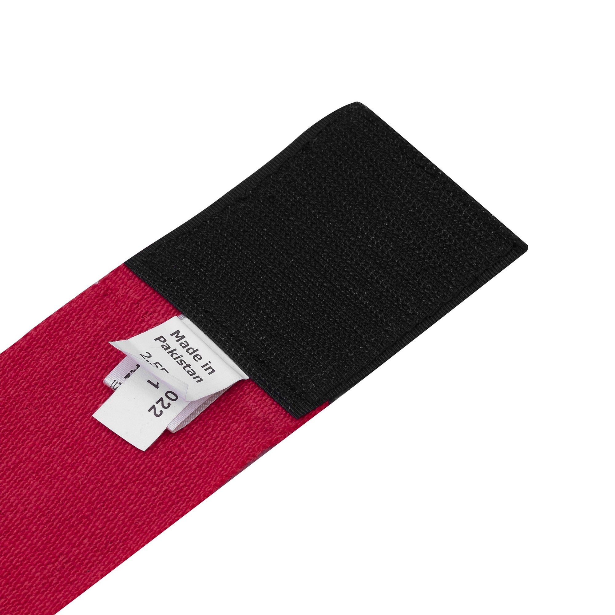 Red and black fabric with Adidas label for boxing.