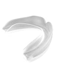 White mouthguard on a plain white background.