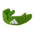 adidas OPRO Snapfit mouthguard in green with a silver adidas logo